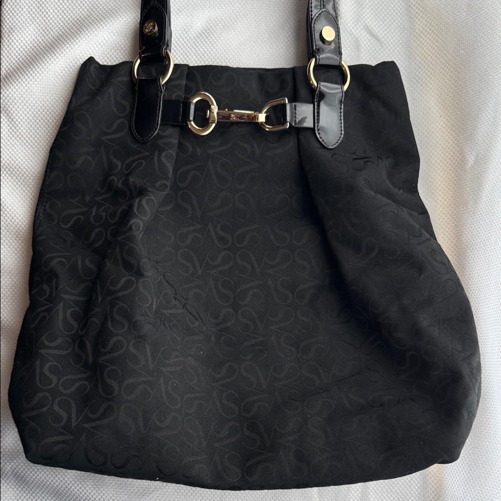 Black Vera Wang Simply Vera Canvas Tote Bag